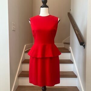 Vince Camuto Red Peplum Sheath Dress